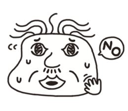 The face of the old man sticker #13245883