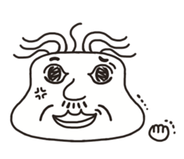 The face of the old man sticker #13245885