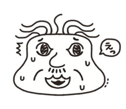 The face of the old man sticker #13245887