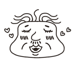 The face of the old man sticker #13245898