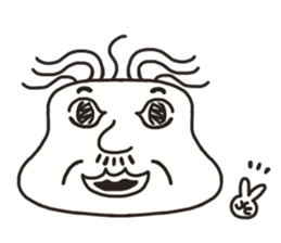 The face of the old man sticker #13245901