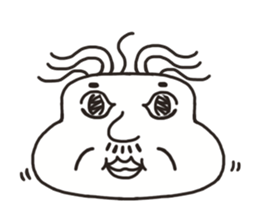 The face of the old man sticker #13245904