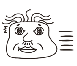 The face of the old man sticker #13245907