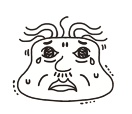 The face of the old man sticker #13245908