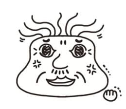 The face of the old man sticker #13245909