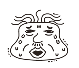 The face of the old man sticker #13245910