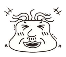 The face of the old man sticker #13245914