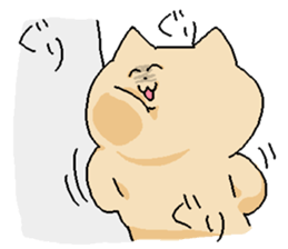 The cat which laughs so that tears flow sticker #13246482