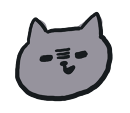 cat in a box 4(gray cat) sticker #13247488