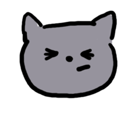 cat in a box 4(gray cat) sticker #13247490