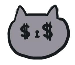 cat in a box 4(gray cat) sticker #13247493