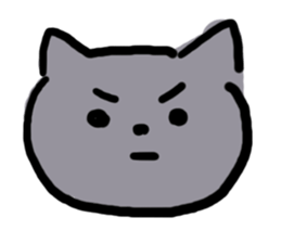 cat in a box 4(gray cat) sticker #13247494