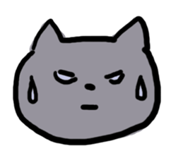 cat in a box 4(gray cat) sticker #13247495