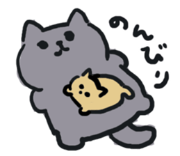 cat in a box 4(gray cat) sticker #13247505