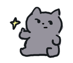 cat in a box 4(gray cat) sticker #13247507