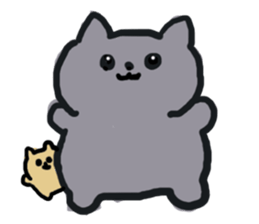 cat in a box 4(gray cat) sticker #13247508