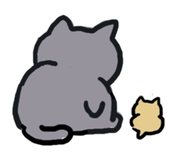 cat in a box 4(gray cat) sticker #13247516