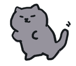 cat in a box 4(gray cat) sticker #13247518