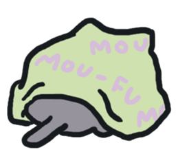 cat in a box 4(gray cat) sticker #13247525