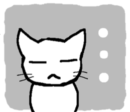 white cat(Frame over) sticker #13248728