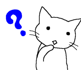 white cat(Frame over) sticker #13248731