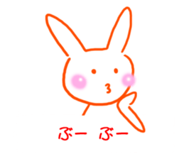 Gravure of rabbit sticker #13250855