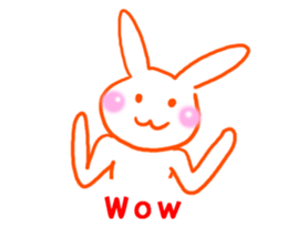 Gravure of rabbit sticker #13250860