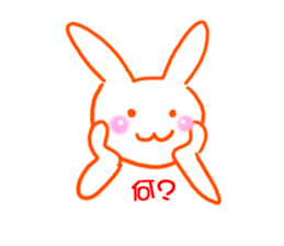Gravure of rabbit sticker #13250864