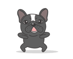 Raven the French Bulldog Animated sticker #13250982