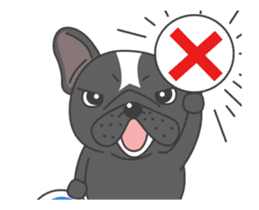 Raven the French Bulldog Animated sticker #13250990