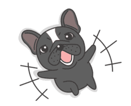 Raven the French Bulldog Animated sticker #13250995