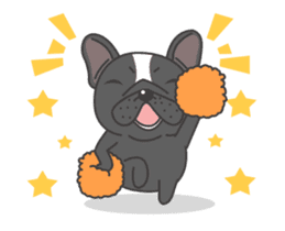 Raven the French Bulldog Animated sticker #13250997