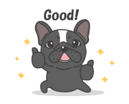 Raven the French Bulldog Animated sticker #13251005