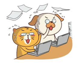 Dee D' Dog and Cee D' Cat Animated sticker #13251030