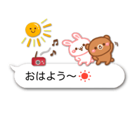 Emoticon -rabbit & bear- sticker #13251214