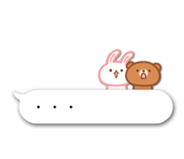 Emoticon -rabbit & bear- sticker #13251223
