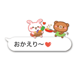 Emoticon -rabbit & bear- sticker #13251229
