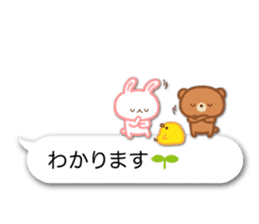 Emoticon -rabbit & bear- sticker #13251235
