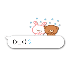 Emoticon -rabbit & bear- sticker #13251247