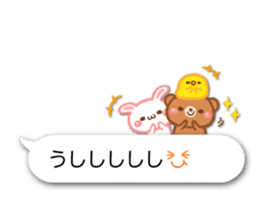 Emoticon -rabbit & bear- sticker #13251253
