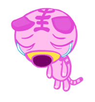 Animated pink tiger 'Rangi' stickers. sticker #13255814