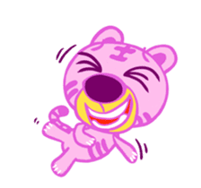 Animated pink tiger 'Rangi' stickers. sticker #13255816