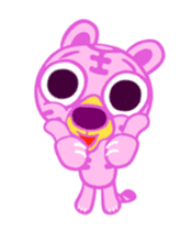 Animated pink tiger 'Rangi' stickers. sticker #13255821