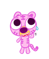 Animated pink tiger 'Rangi' stickers. sticker #13255826