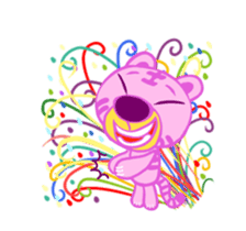 Animated pink tiger 'Rangi' stickers. sticker #13255829