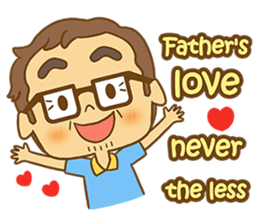 Father's love never the less sticker #13257226