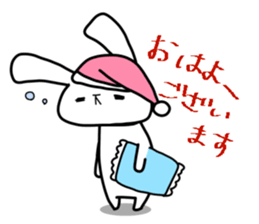 The rabbit satisfys her desire sticker #13257686