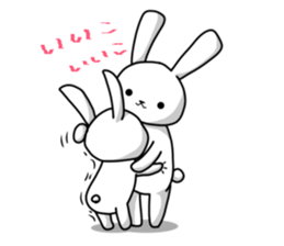 The rabbit satisfys her desire sticker #13257693