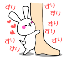 The rabbit satisfys her desire sticker #13257697