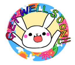 The rabbit satisfys her desire sticker #13257699